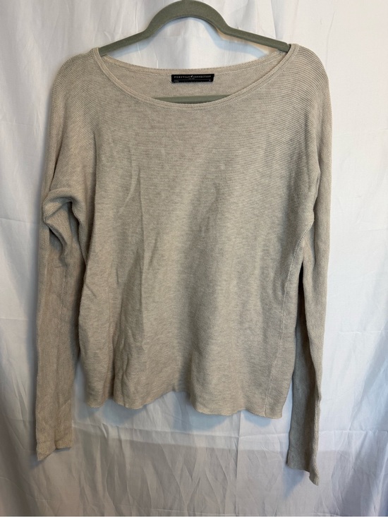 Peruvian Connection Tops - Peruvian Connection Cream Knit Crewneck Sweater Size Medium